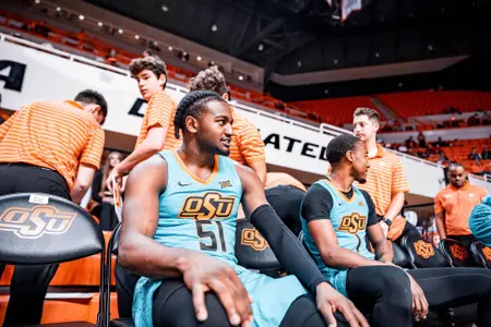 Image Taken at the Oklahoma State Cowboys vs Southern Illinois Salukis Basketball Game, Thursday, November 10, 2022, Gallagher-Iba Arena, Stillwater, OK. Mary Elizabeth/OSU Athletics