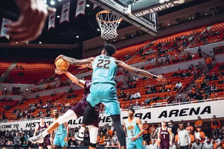 Image Taken at the Oklahoma State Cowboys vs Southern Illinois Salukis Basketball Game, Thursday, November 10, 2022, Gallagher-Iba Arena, Stillwater, OK. Mary Elizabeth/OSU Athletics