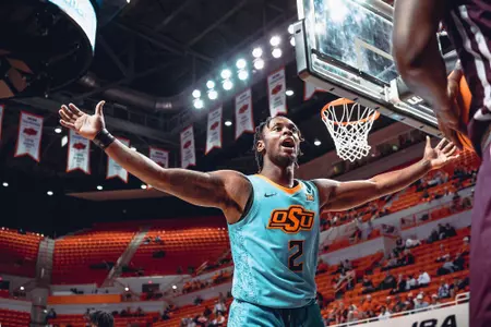 Image Taken at the Oklahoma State Cowboys vs Southern Illinois Salukis Basketball Game, Thursday, November 10, 2022, Gallagher-Iba Arena, Stillwater, OK. Mary Elizabeth/OSU Athletics