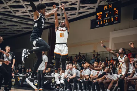 Image Taken at the Oklahoma State Cowboys vs UCF Knights at the Baha Mar Hoops Tournament, Friday, November 18, 2022, Grand Hyatt Baha Mar, Nassau, Bahamas. Mary Elizabeth/OSU Athletics