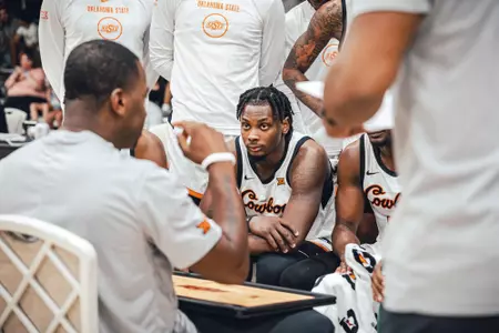 Image Taken at the Oklahoma State Cowboys vs UCF Knights at the Baha Mar Hoops Tournament, Friday, November 18, 2022, Grand Hyatt Baha Mar, Nassau, Bahamas. Mary Elizabeth/OSU Athletics