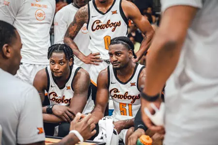 Image Taken at the Oklahoma State Cowboys vs UCF Knights at the Baha Mar Hoops Tournament, Friday, November 18, 2022, Grand Hyatt Baha Mar, Nassau, Bahamas. Mary Elizabeth/OSU Athletics