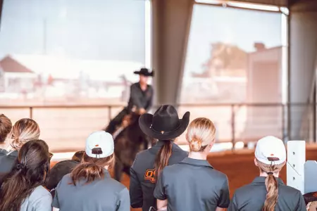 Image Taken at Cowgirl Equestrain Game v Baylor, Saturday, October 15th, 2022, Pedigo-Hull Equestrain Center, Stillwater, OK. Landry Bledsoe/OSU Athletics