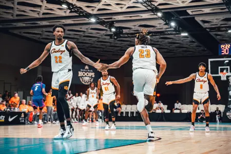 Image Taken at the Oklahoma State Cowboys vs DePaul Blue Demons Basketball Game at the Baha Mar Hoops Tournament, Sunday, November 20, 2022, Grand Hyatt Baha Mar, Nassau, Bahamas. Mary Elizabeth/OSU Athletics