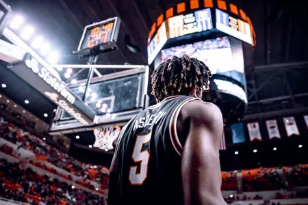 Image Taken at the Oklahoma State Cowboys vs Tulsa Golden Hurricanes Basketball Game, Friday, November 25, 2022, Gallagher-Iba Arena, Stillwater, OK. Mary Elizabeth/OSU Athletics