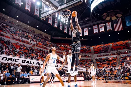 Image Taken at the Oklahoma State Cowboys vs Tulsa Golden Hurricanes Basketball Game, Friday, November 25, 2022, Gallagher-Iba Arena, Stillwater, OK. Mary Elizabeth/OSU Athletics