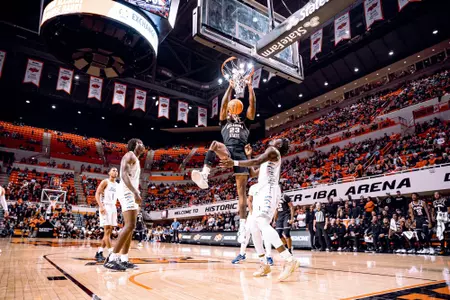 Image Taken at the Oklahoma State Cowboys vs Tulsa Golden Hurricanes Basketball Game, Friday, November 25, 2022, Gallagher-Iba Arena, Stillwater, OK. Mary Elizabeth/OSU Athletics
