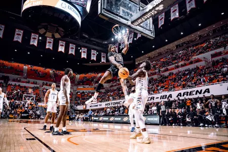 Image Taken at the Oklahoma State Cowboys vs Tulsa Golden Hurricanes Basketball Game, Friday, November 25, 2022, Gallagher-Iba Arena, Stillwater, OK. Mary Elizabeth/OSU Athletics