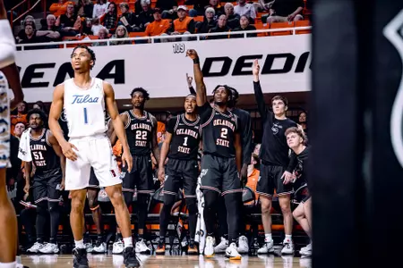 Image Taken at the Oklahoma State Cowboys vs Tulsa Golden Hurricanes Basketball Game, Friday, November 25, 2022, Gallagher-Iba Arena, Stillwater, OK. Mary Elizabeth/OSU Athletics
