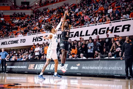 Image Taken at the Oklahoma State Cowboys vs Tulsa Golden Hurricanes Basketball Game, Friday, November 25, 2022, Gallagher-Iba Arena, Stillwater, OK. Mary Elizabeth/OSU Athletics