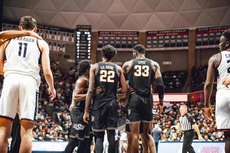 Image Taken at the Oklahoma State Cowboys at UConn Huskies for Big 12 Big East Battle, Thursday, December 1, 2022, Harry A. Gampel Pavilion, Storrs, CT. Mary Elizabeth/OSU Athletics