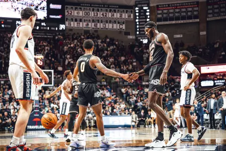 Image Taken at the Oklahoma State Cowboys at UConn Huskies for Big 12 Big East Battle, Thursday, December 1, 2022, Harry A. Gampel Pavilion, Storrs, CT. Mary Elizabeth/OSU Athletics