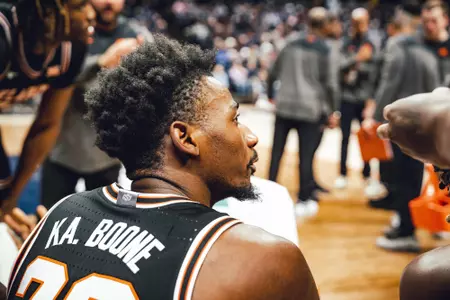 Image Taken at the Oklahoma State Cowboys at UConn Huskies for Big 12 Big East Battle, Thursday, December 1, 2022, Harry A. Gampel Pavilion, Storrs, CT. Mary Elizabeth/OSU Athletics