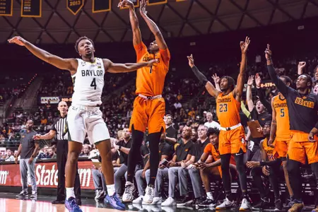 Bryce Thompson Shoots Over Baylor Defender
