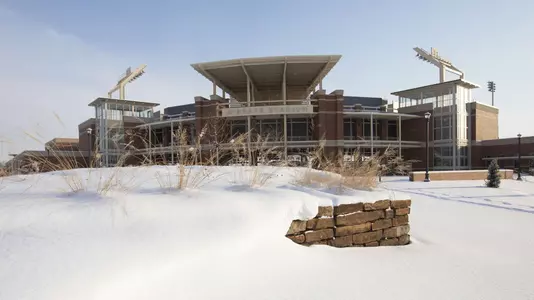 O'Brate Stadium - snow
