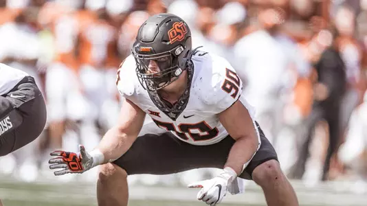 Braden Cassity - Texas Longhorns vs Oklahoma State Cowboys Football Game, Saturday, October 16, 2021, DKR Memorial Stadium, Austin, TX. Bruce Waterfield/OSU Athletics