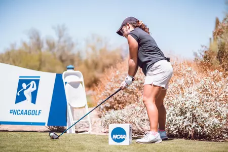 Hailey Jones tees it off in practice round of NCAA Championships