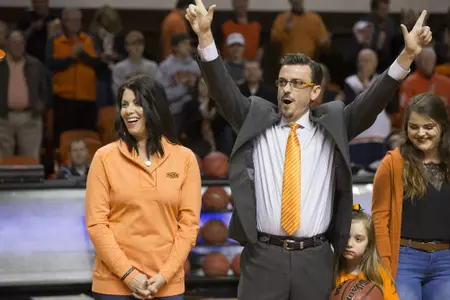 Oklahoma State Cowboys vs Kansas State Wildcats Men's Basketball Game, Wednesday, January 18, 2017, Gallagher-Iba Arena, Stillwater, OK. Bruce Waterfield/OSU Athletics
