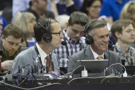2018 Phillips 66 Big 12 Basketball Tournament, Oklahoma State Cowboys vs Kansas Jayhawks, Thursday, March 8, 2018, Sprint Center, Kansas City, MO. Bruce Waterfield/OSU Athletics