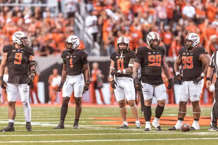 Image Taken at the Oklahoma State Cowboys vs Arizona State Sun Devils Football Game, Saturday, September 10, 2022, Boone Pickens Stadium, Stillwater, OK. Bruce Waterfield/OSU Athletics