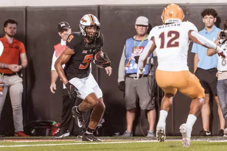 Image Taken at the Oklahoma State Cowboys vs Arizona State Sun Devils Football Game, Saturday, September 10, 2022, Boone Pickens Stadium, Stillwater, OK. Bruce Waterfield/OSU Athletics
