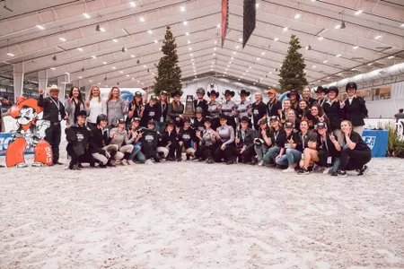 during the Cowgirls meet on Saturday, April 16, 2022 at World Equestrian Center in Ocala, FL / OSU Athletics photo by Noah Southard