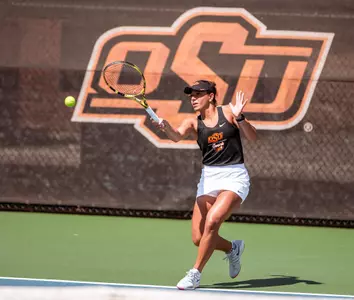 Image Taken at the Oklahoma State Cowgirls vs Baylor Bears, Sunday, March 27, Greenwood Tennis Center, Stillwater, OK.