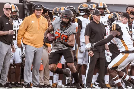Image Taken at the Oklahoma State Cowboys vs University of Arkansas-Pine Bluff Golden Lions Football Game, Saturday, September 17, 2022, Boone Pickens Stadium, Stillwater, OK. Bruce Waterfield/OSU Athletics