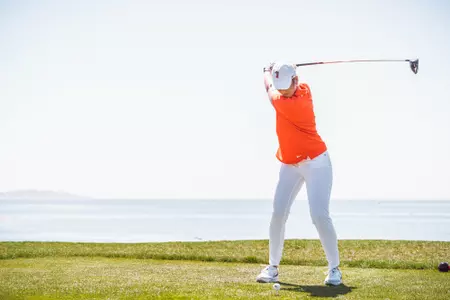 Maddison Hinson-Tolchard Mid-Swing at Pebble Beach