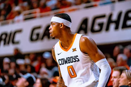 Avery Anderson III between plays in Iowa State game