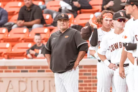 Image Taken at the Oklahoma State Cowboys vs Texas Rangers Scout Team Baseball Game, Monday, October 10, 2022, O'Brate Stadium, Stillwater, OK.Bruce Waterfield/OSU Athletics