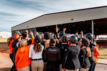 Image Taken at Texas A&M Meet, Saturday, October 21, 2023, Pedigo-Hull Equestrian Center, Stillwater, Oklahoma. Nikolas Marzullo/OSU Athletics.