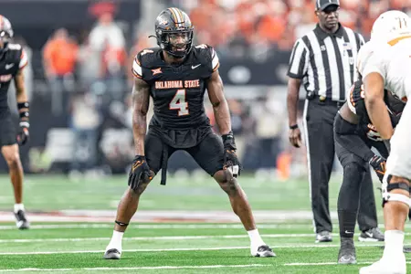 Image Taken at the Dr. Pepper Big 12 Football Championship, Oklahoma State Cowboys vs Texas Longhorns Saturday, December 2, 2023, AT&T Stadium, Arlington, TX. Bruce Waterfield/OSU Athletics