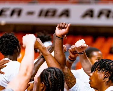Team huddle against Texas Tech