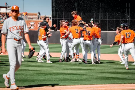 Walk-off celebration vs. Texas