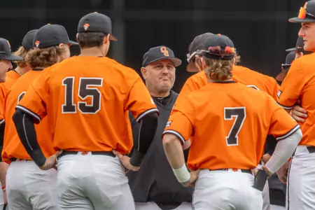 Image Taken at the Oklahoma State Cowboys vs Loyola Marymount Lions Baseball Game, Sunday, February 26, 2023, O'Brate Stadium, Stillwater, OK. Bruce Waterfield/OSU Athletics