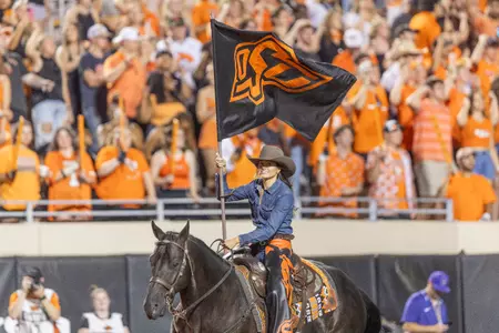 Image Taken at Oklahoma State Cowboys vs Central Arkansas Bears Football Game, Saturday, September 2, 2023, Boone Pickens Stadium, Stillwater, OK. Bruce Waterfield/OSU Athletics