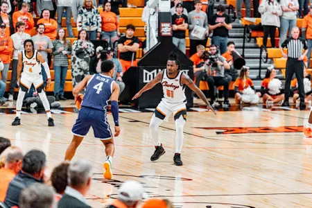 Image Taken at Cowboy Basketball vs TCU, Tuesday, January 23, 2024, Gallagher Iba Arena, Stillwater, Oklahoma. Chase Davis/OSU Athletics.