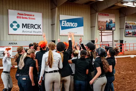 Image Taken at Orange vs Black Scrimmage, Friday, Septeber 22nd, 2023, Pedigo-Hull Equestrian Center, Stillwater, Oklahoma. Nikolas Marzullo/OSU Athletics.