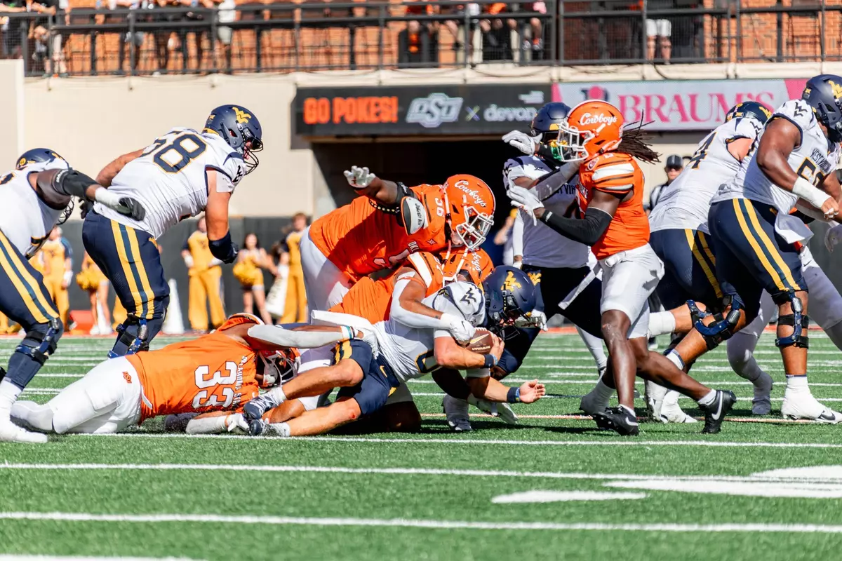 Image of Oklahoma State Cowboy Football vs West Virginia Taken Saturday, October 5, 2024, Boone Pickens Stadium, Stillwater, OK. Dylan_Baisden/OSU Athletics