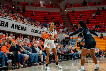 Image taken at OSU vs UCA, Wednesday, November 20, 2024, Gallagher Iba Arena, Stillwater, Oklahoma, Brooke Hodges/OSU Athletics