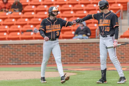 Image Taken at the Oklahoma State Cowboys vs Loyola Marymount Lions Baseball Game, Saturday, February 25, 2023, O'Brate Stadium, Stillwater, OK. Bruce Waterfield/OSU Athletics