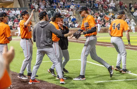 Image Taken at the Oklahoma Sooners vs Oklahoma State Cowboys Baseball Game, Tuesday, March 12, 2024,  L. Dale Mitchell Park, Norman, OK. Bruce Waterfield/OSU Athletics