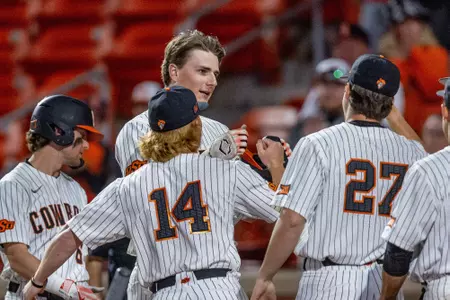 Image Taken at the Oklahoma State Cowboys vs Missouri State Bears Baseball Game, Tuesday, March 19, 2024, O'Brate Stadium, Stillwater, OK. Bruce Waterfield/OSU Athletics