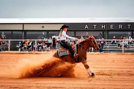 Image Taken at Texas A&M Meet, Saturday, October 21, 2023, Pedigo-Hull Equestrian Center, Stillwater, Oklahoma. Nikolas Marzullo/OSU Athletics.