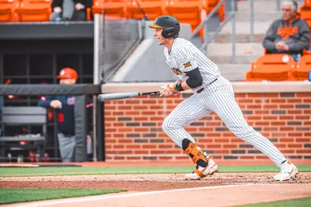 Image Taken at the Oklahoma State Cowboys vs Utah Tech Trailblazers Baseball Game, Wednesday, March 6, 2024, O'Brate Stadium, Stillwater, OK. Bruce Waterfield/OSU Athletics
