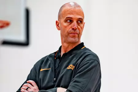 MBB Practice, Monday, April 9, 2024, Gallagher Iba Arena, Stillwater, Oklahoma. Kayla Ballero/OSU Athletics.