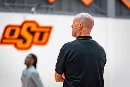 MBB Practice, Monday, April 9, 2024, Gallagher Iba Arena, Stillwater, Oklahoma. Kayla Ballero/OSU Athletics.