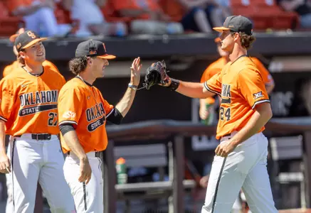 Image Taken at the Oklahoma State Cowboys vs Cincinnati Bearcats Baseball Game, Sunday, April 14, 2024, O'Brate Stadium, Stillwater, OK. Bruce Waterfield/OSU Athletics