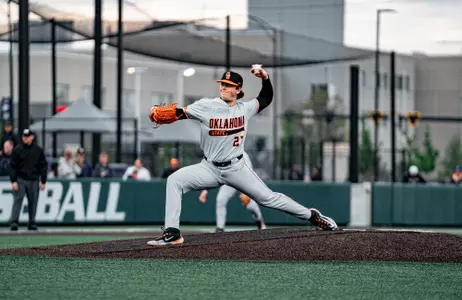 Image Taken at Oklahoma State Cowboy Baseball, Friday, April 19th, 2024, Tointon Family Stadium, Manhattan, Kansas. Evan Cichon/OSU Athletics.